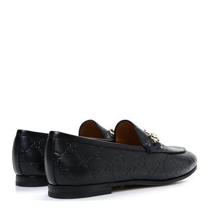 Gucci Betis Glamour Calfskin Guccissima Womens Jordaan Loafers 38 Black 5 of 11