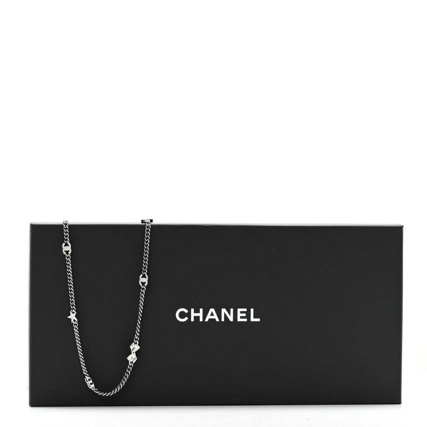 Ruthenium Crystal Chain CC Lucky Charms Necklace