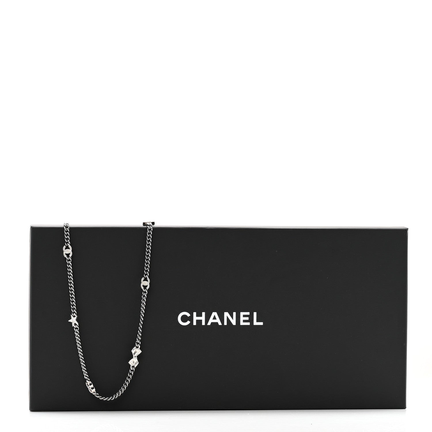 Chanel Ruthenium Crystal Chain CC Lucky Charms Necklace 6 of 6