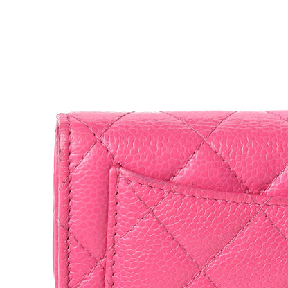 Chanel Caviar Quilted Small Flap Wallet Pink 15 of 22