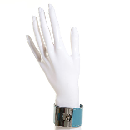 Hermes Veau Box Kelly Dog Bracelet Blue Jean 2 of 7