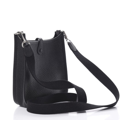 Hermes Taurillon Clemence Evelyne TPM Black 3 of 11