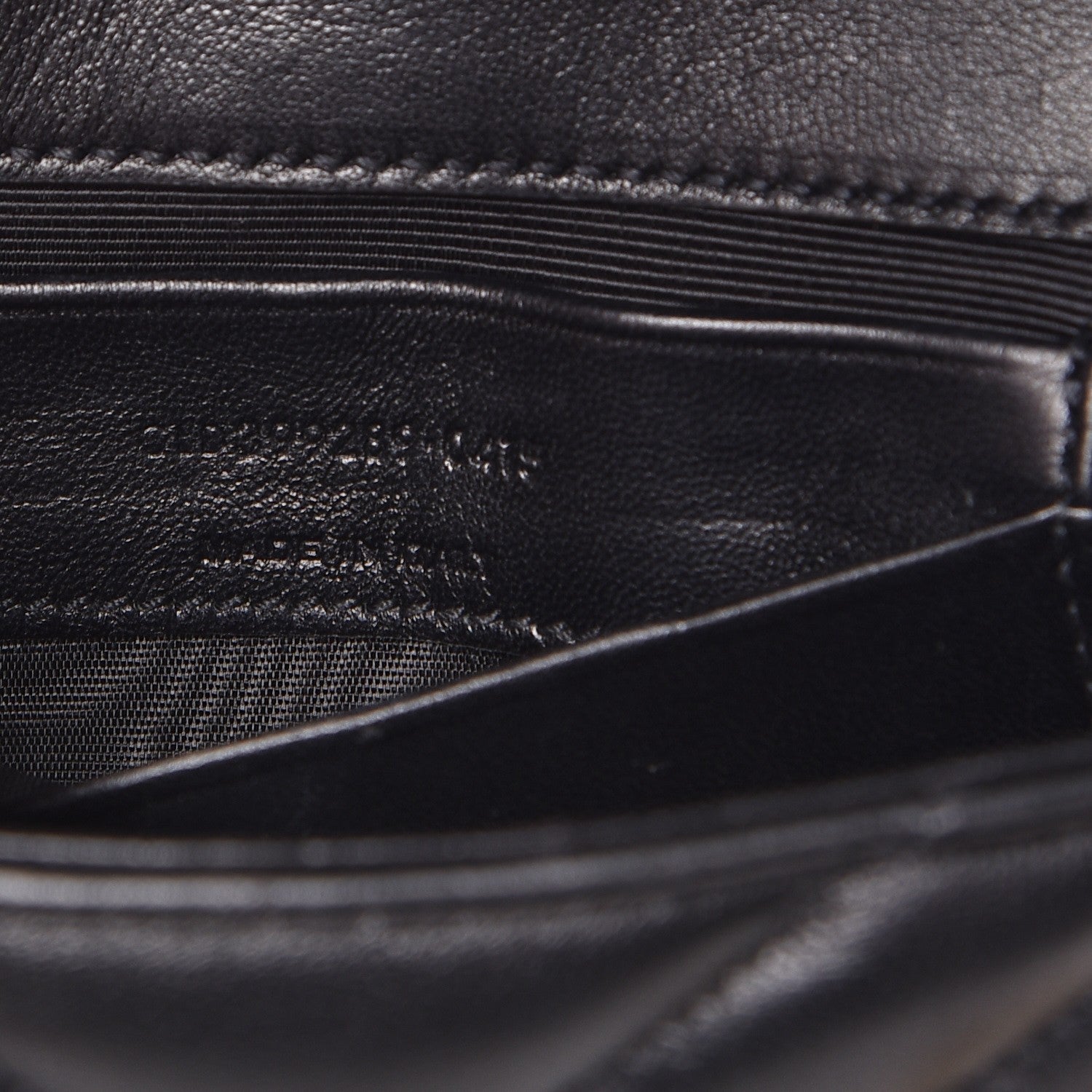 Saint Laurent Calfskin Matelasse Chevron Monogram Classic Baby Chain Bag Black 8 of 10