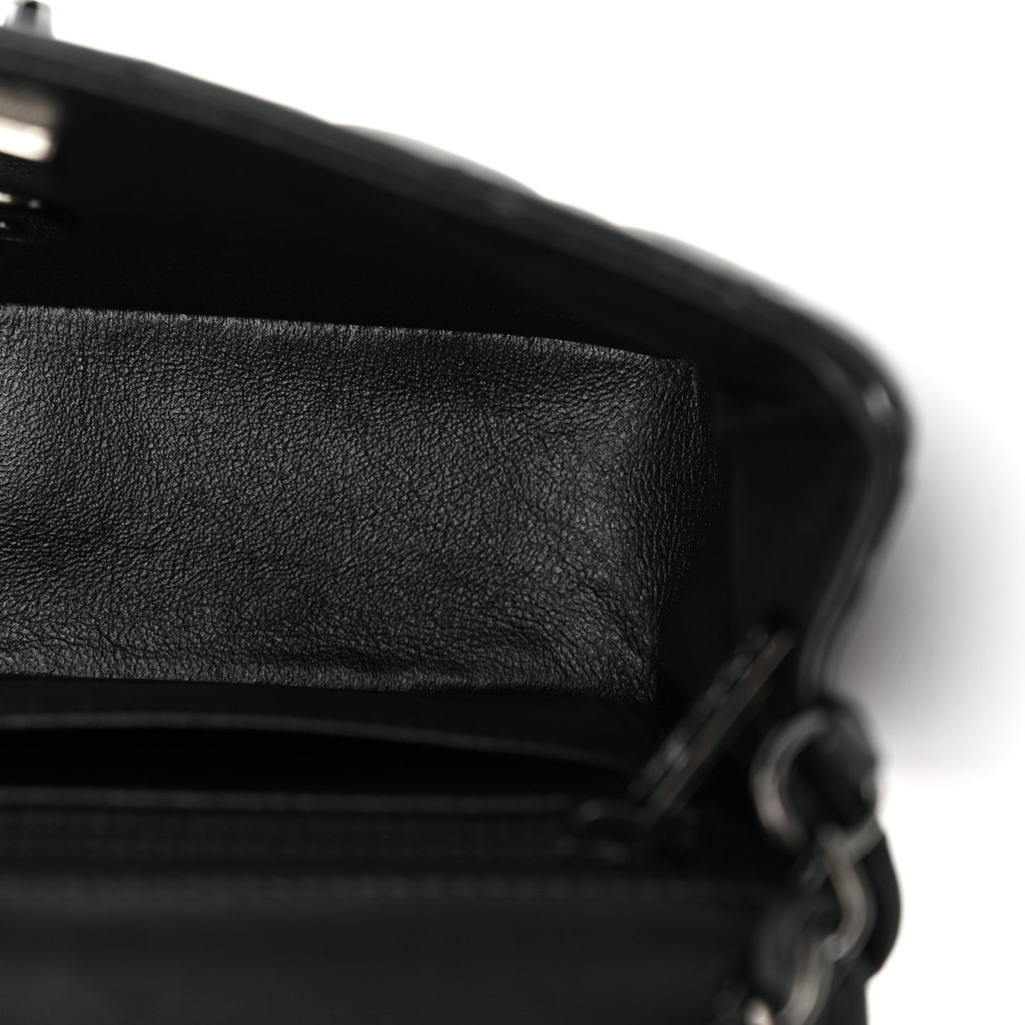 Lambskin Quilted Mini Rectangular Flap So Black
