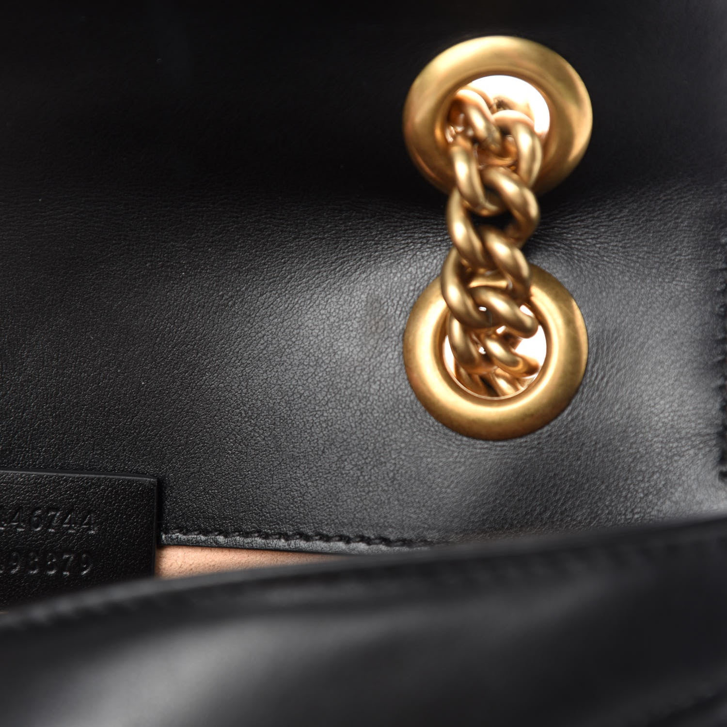 Gucci Calfskin Matelasse Mini GG Marmont Shoulder Bag Black 10 of 11