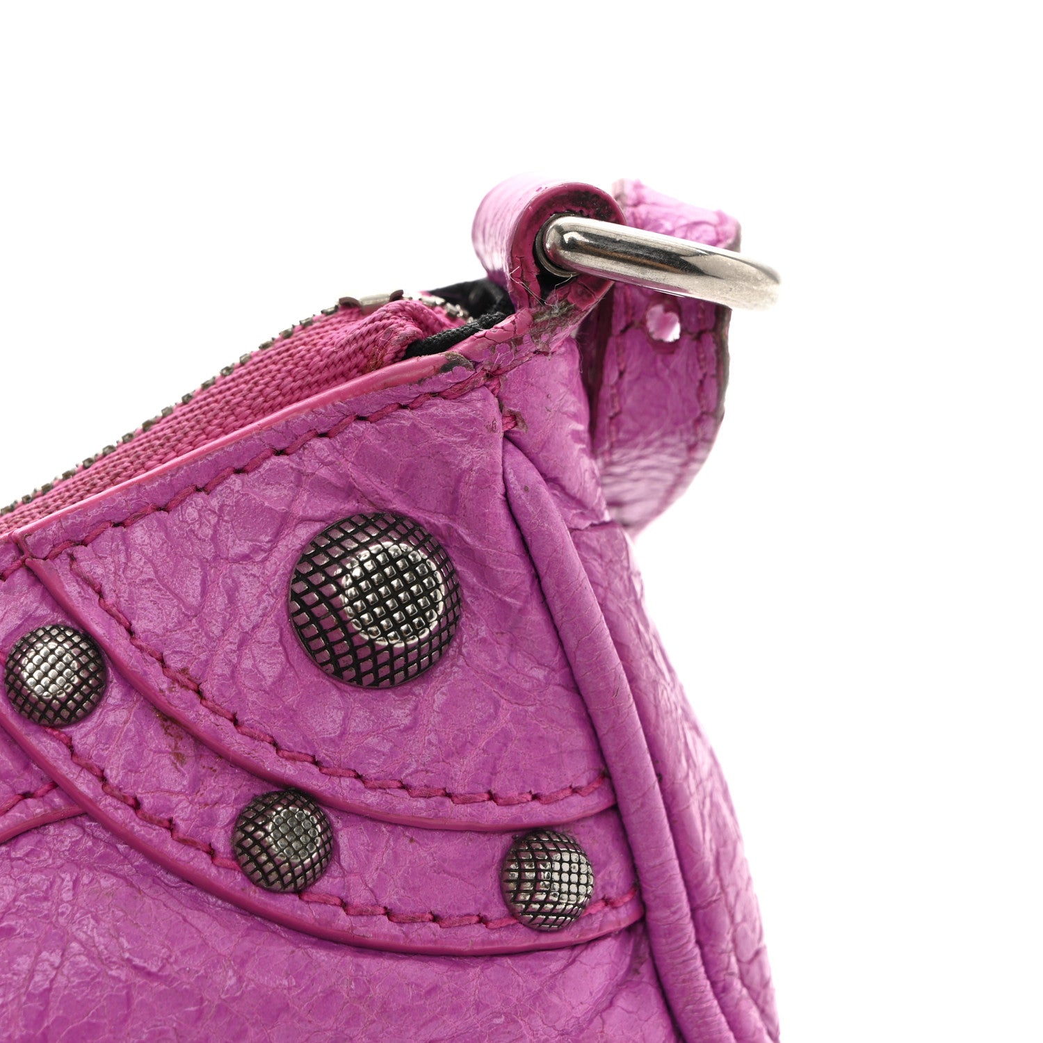 Balenciaga Agneau Arena Le Cagole Mini Purse With Chain Lipstick Pink 13 of 15