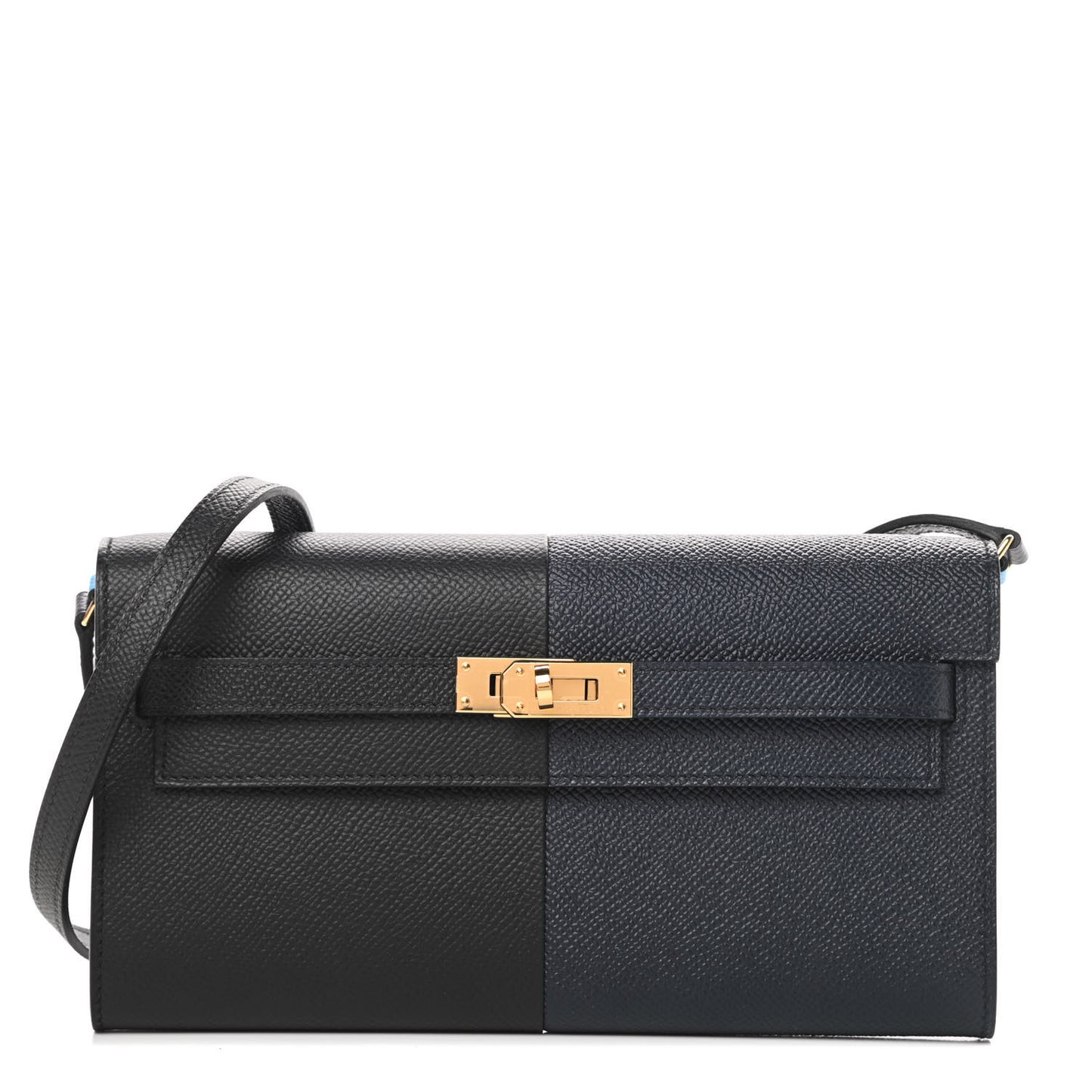 Epsom Casaque Kelly Wallet To Go Black Bleu Indigo Bleu Frida