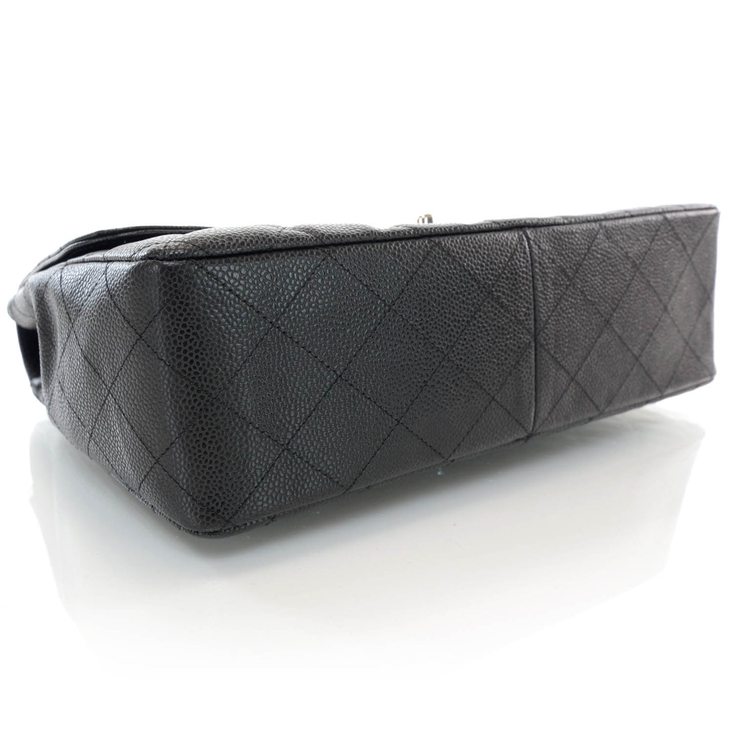 Caviar Jumbo Single Flap Black