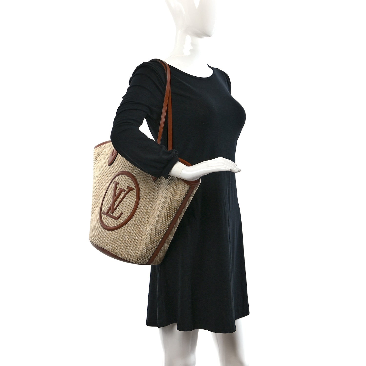 Louis Vuitton Raffia Saint Jacques Tote Caramel 2 of 9