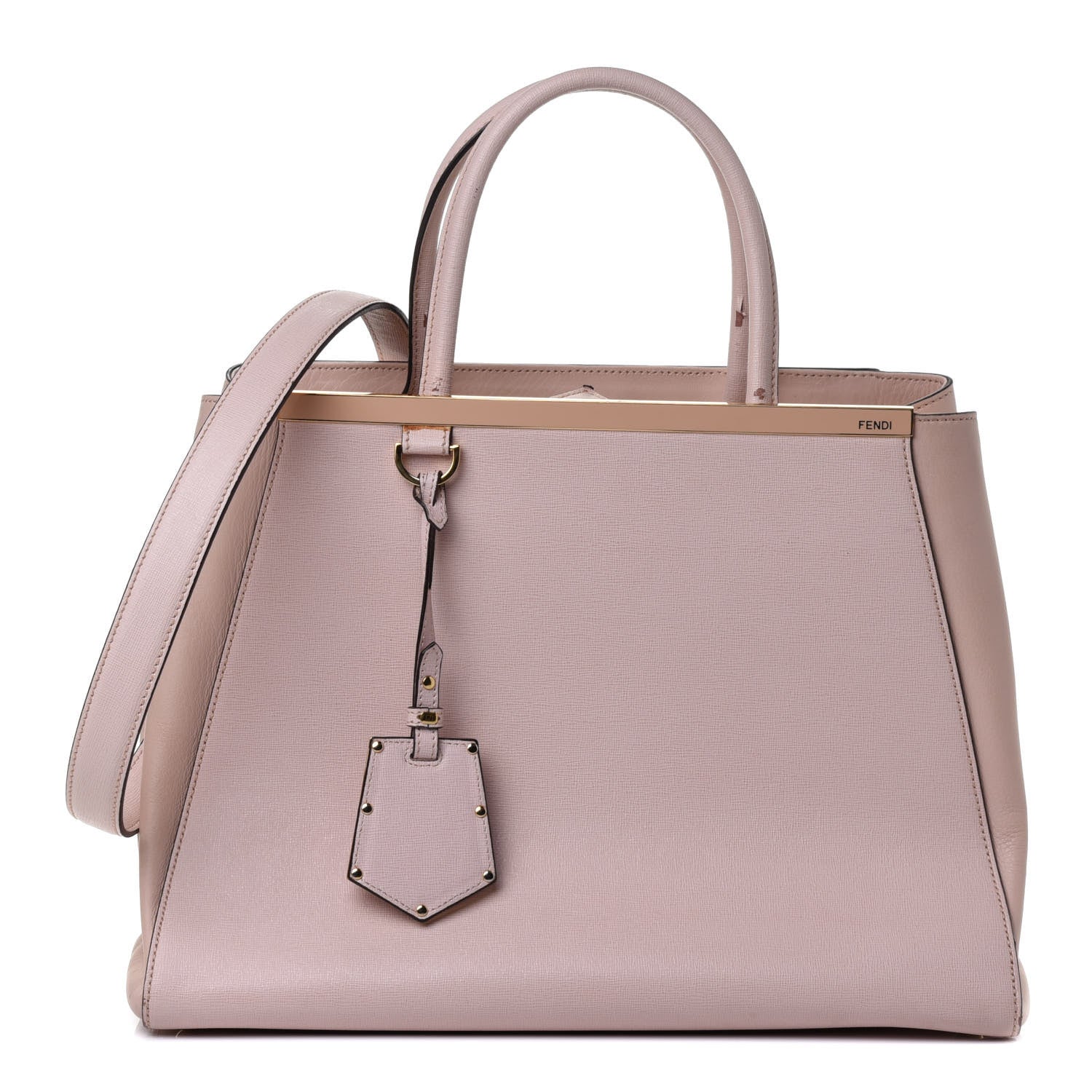 Fendi Vitello Elite Regular 2Jours Tote Light Pink 1 of 4
