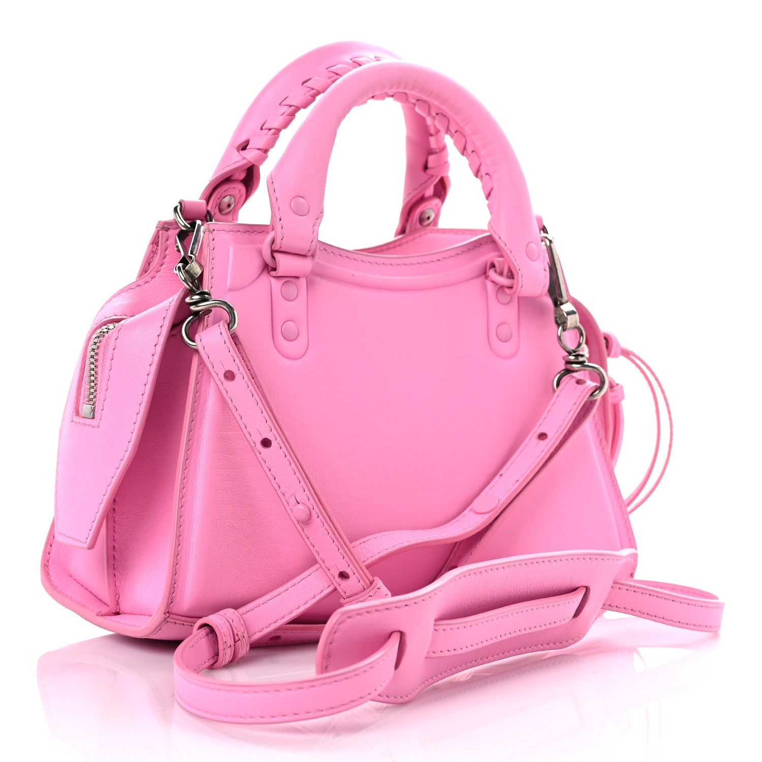 Balenciaga Cake Calfskin Tonal Hardware Mini Neo Classic City Rose 3 of 18