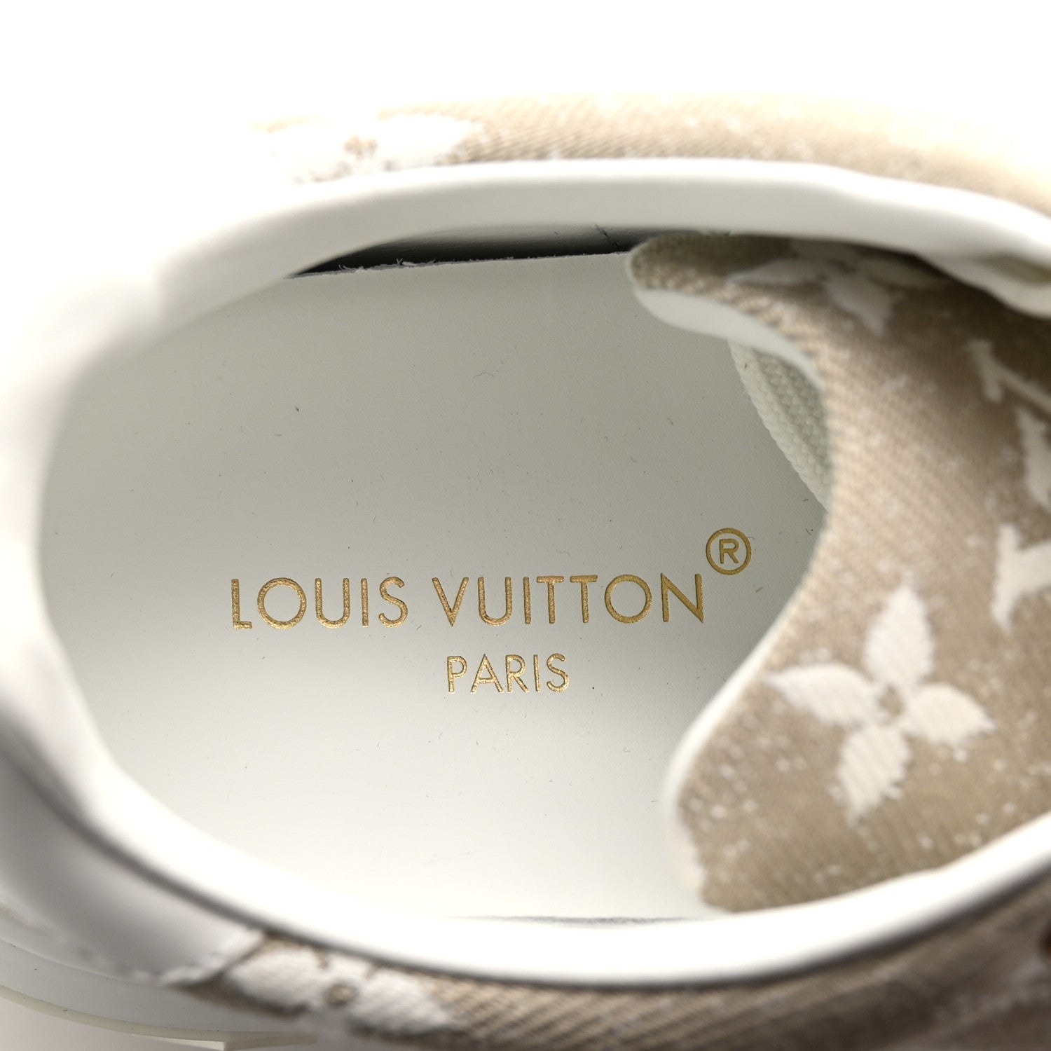 Louis Vuitton Denim Monogram Time Out Sneakers 36 Beige 9 of 11