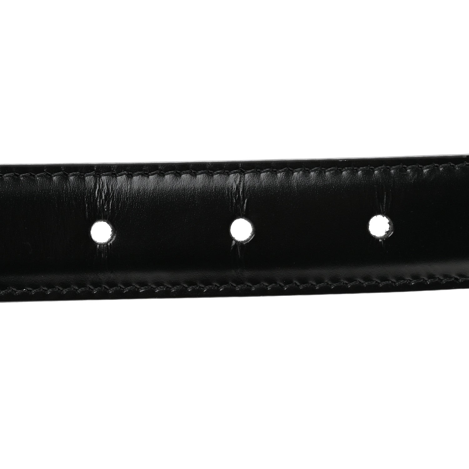 Celine Box Calfskin Medium 25mm Triomphe 80 32 Belt Black 3 of 8