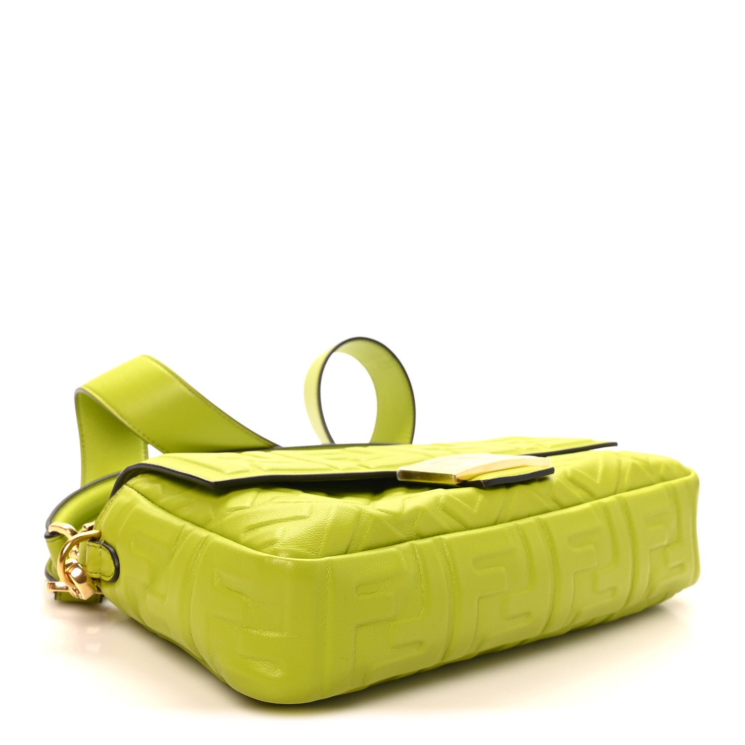 Fendi Nappa FF 1974 Embossed Baguette Wasabi 4 of 10