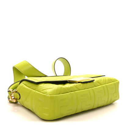 Fendi Nappa FF 1974 Embossed Baguette Wasabi 4 of 10