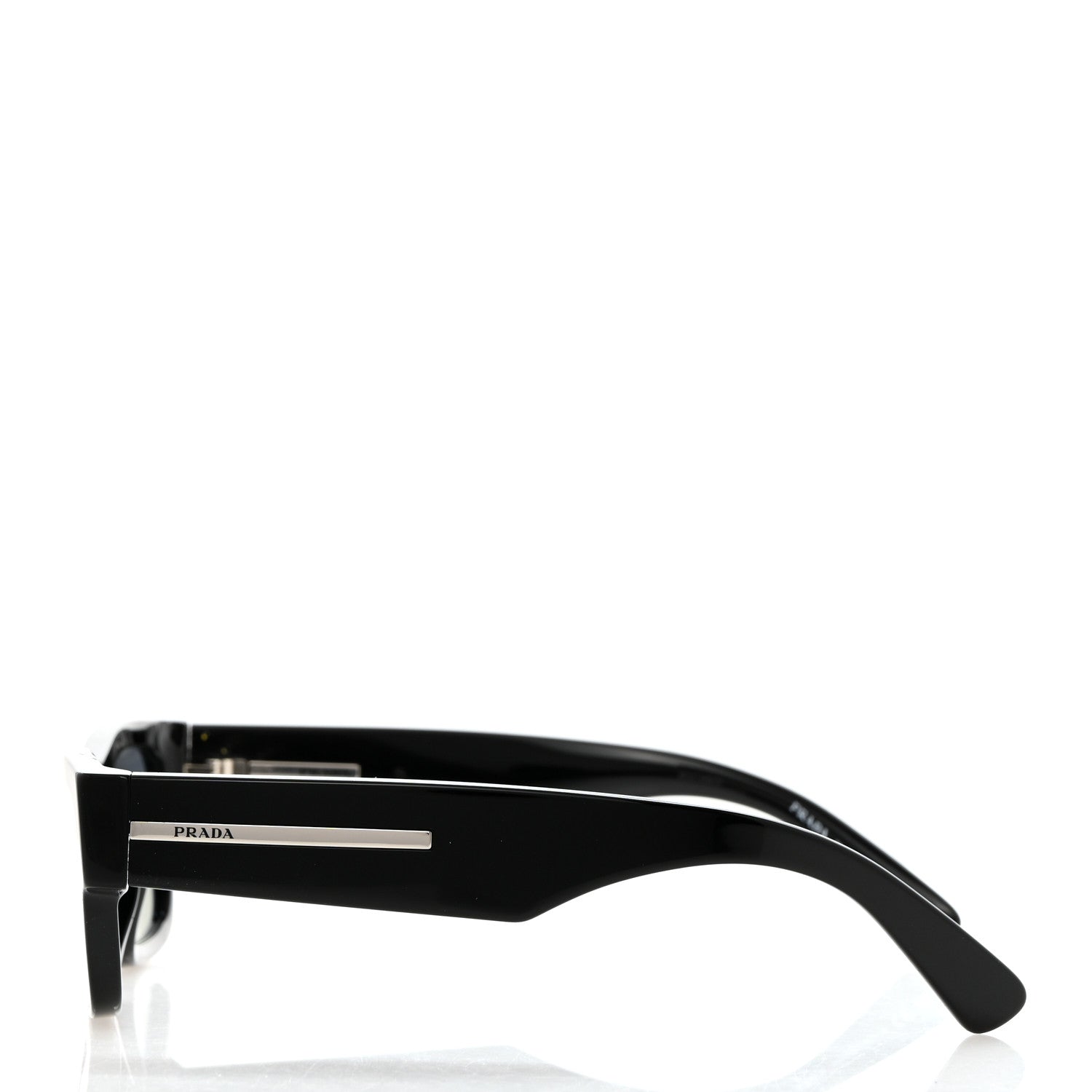 Prada Acetate Rectangular Sunglasses SPR A03 Black 3 of 10