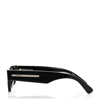 Prada Acetate Rectangular Sunglasses SPR A03 Black 3 of 10