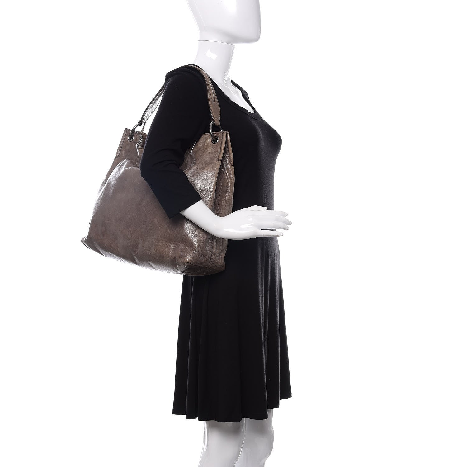 Prada Vitello Shine Hobo Argilla 2 of 14
