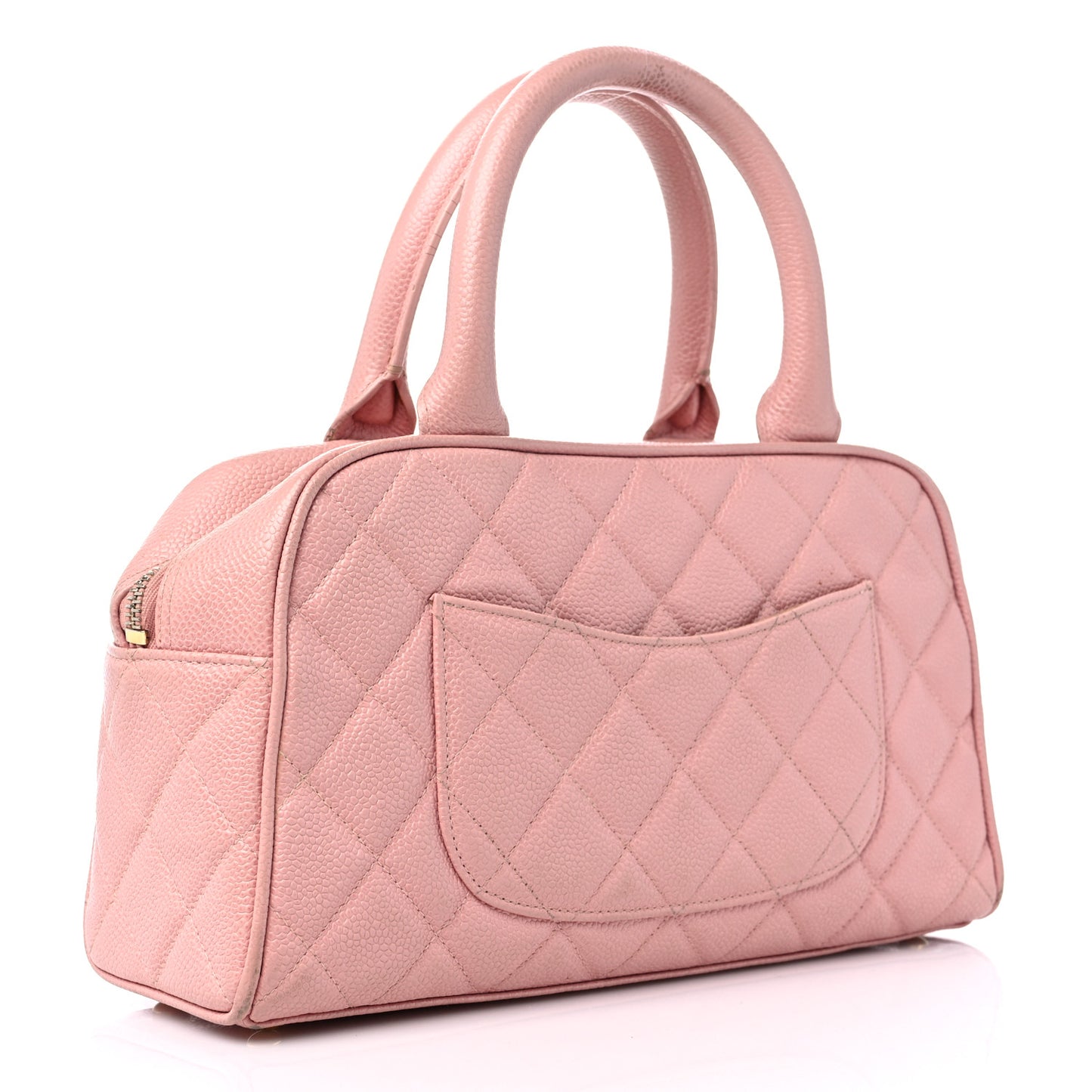 Caviar Quilted Small Bowler Pink