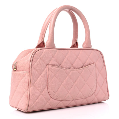 Chanel Caviar Quilted Small Bowler Pink 3 of 16