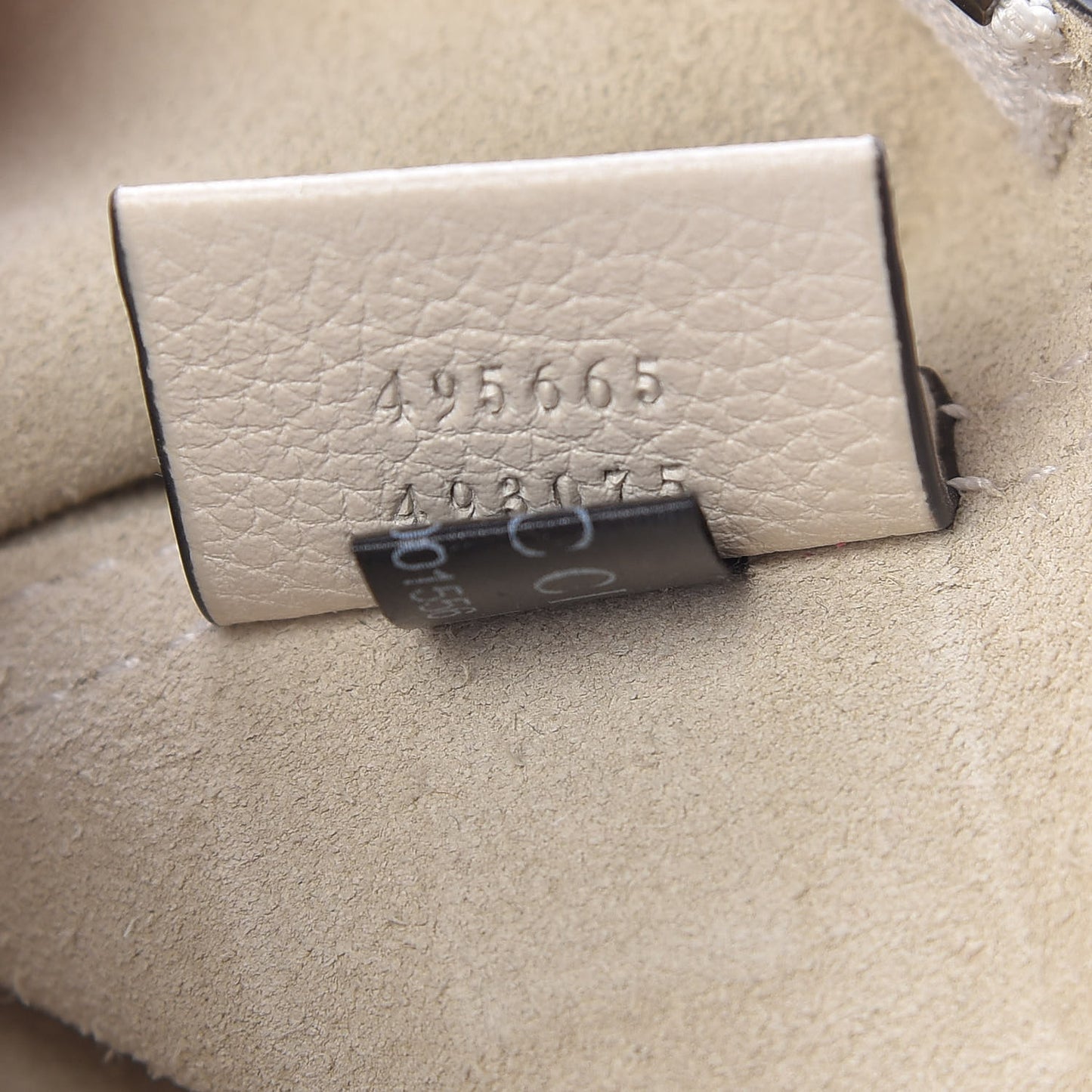 Pebbled Calfskin Logo Portfolio Clutch White