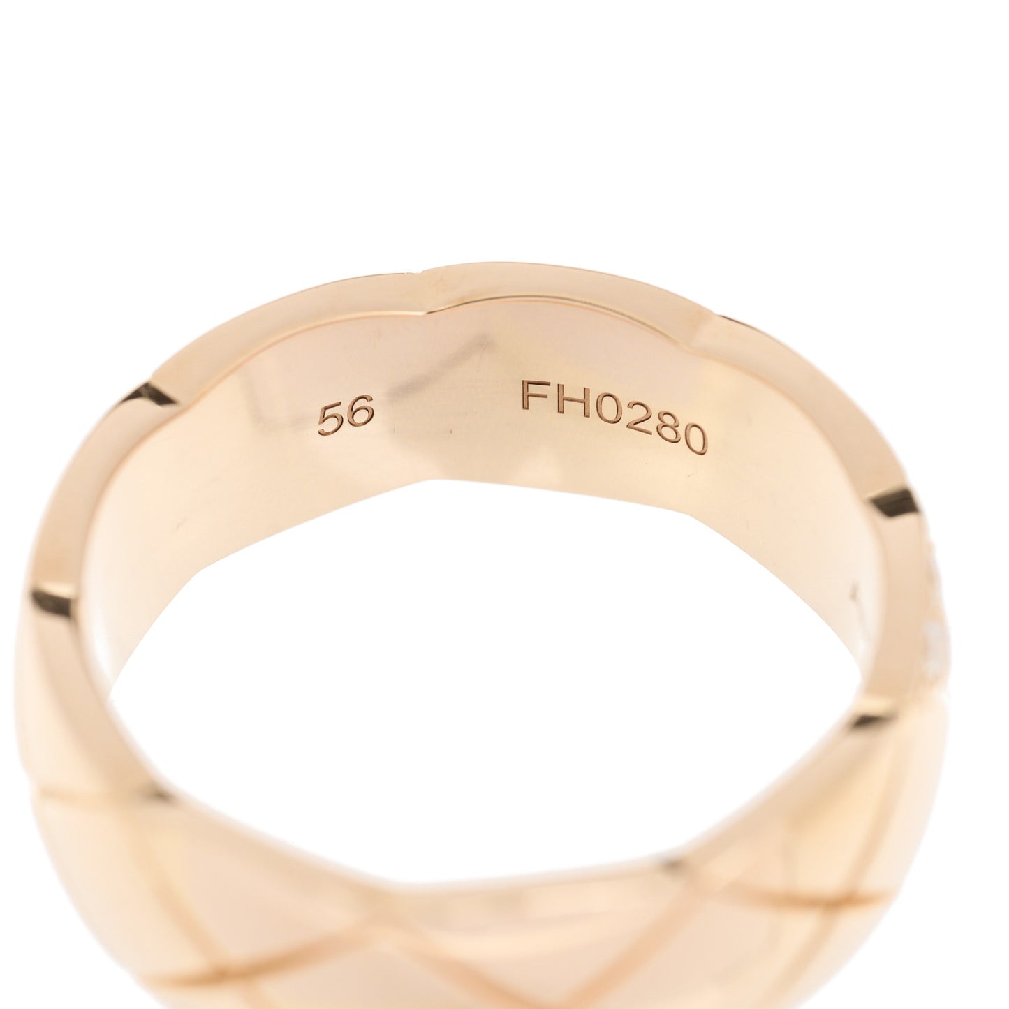 18K Beige Gold Diamond Small Coco Crush Ring 56 7.75