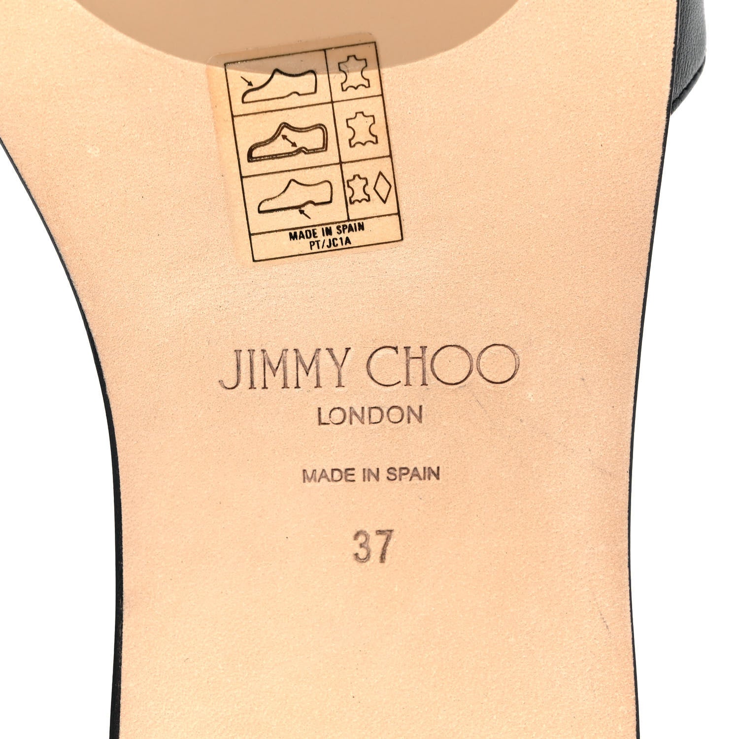Jimmy Choo Nappa Minea Flat Sandals 37 Black 6 of 8