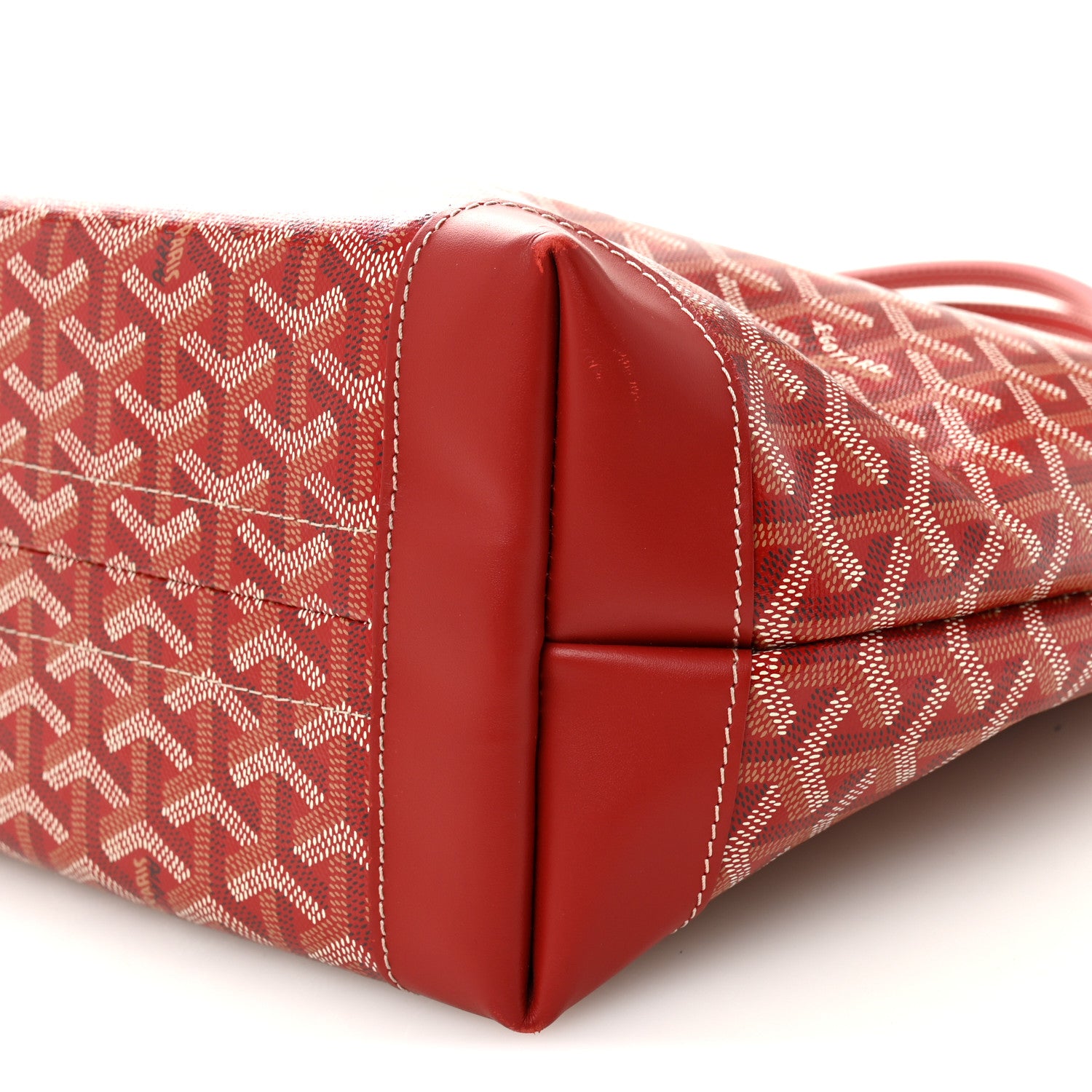 Goyard Goyardine Bellechasse Biaude MM Tote Red 9 of 11