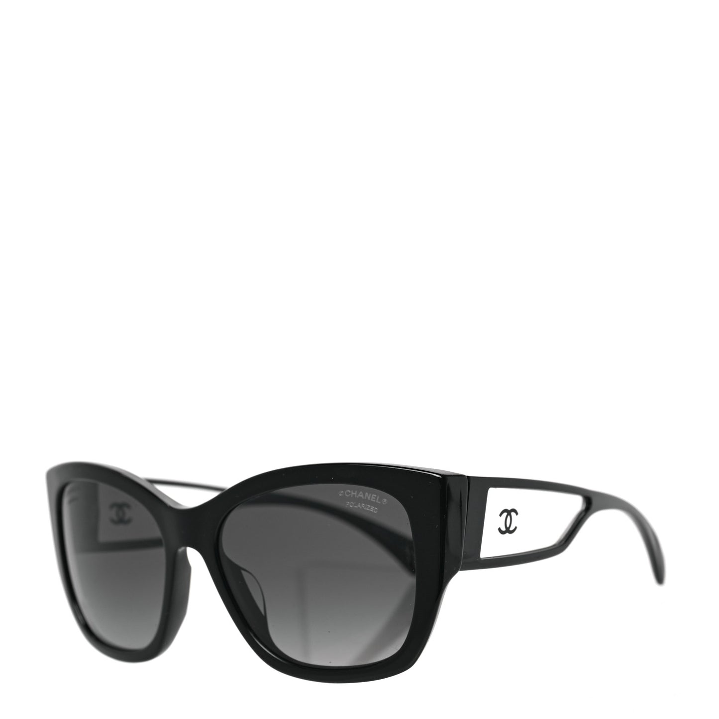 Acetate Polarized Butterfly Signature CC Sunglasses 5429-A Black