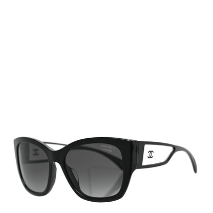 Chanel Acetate Polarized Butterfly Signature CC Sunglasses 5429-A Black 1 of 7