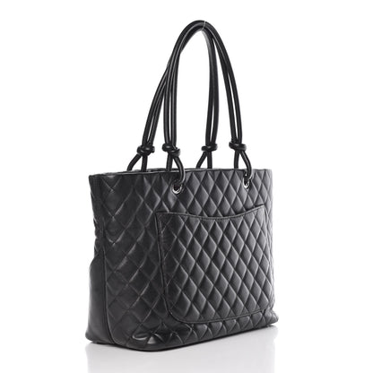 Chanel Calfskin Quilted Large Cambon Tote Black 3 of 20