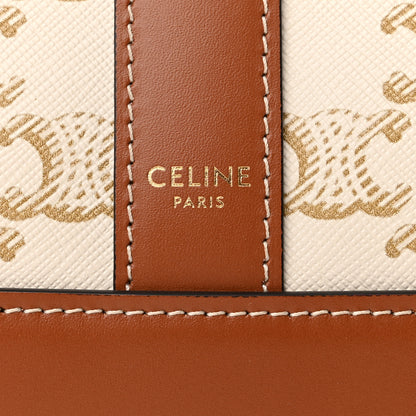 Celine Triomphe Canvas Calfskin Small Bucket Bag White 6 of 11