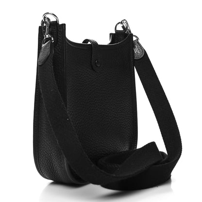 Hermes Taurillon Clemence Evelyne TPM Black 3 of 11