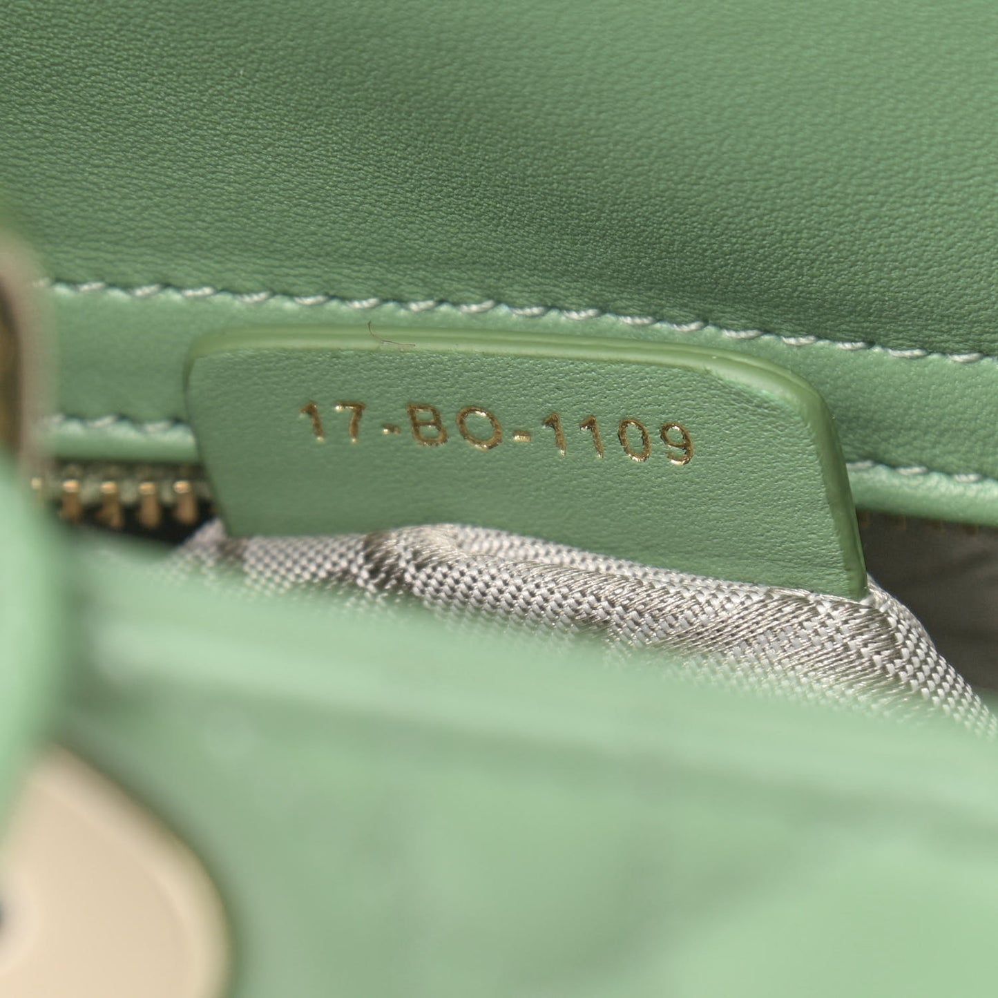 Lambskin Cannage Small My ABCDior Lady Dior Green