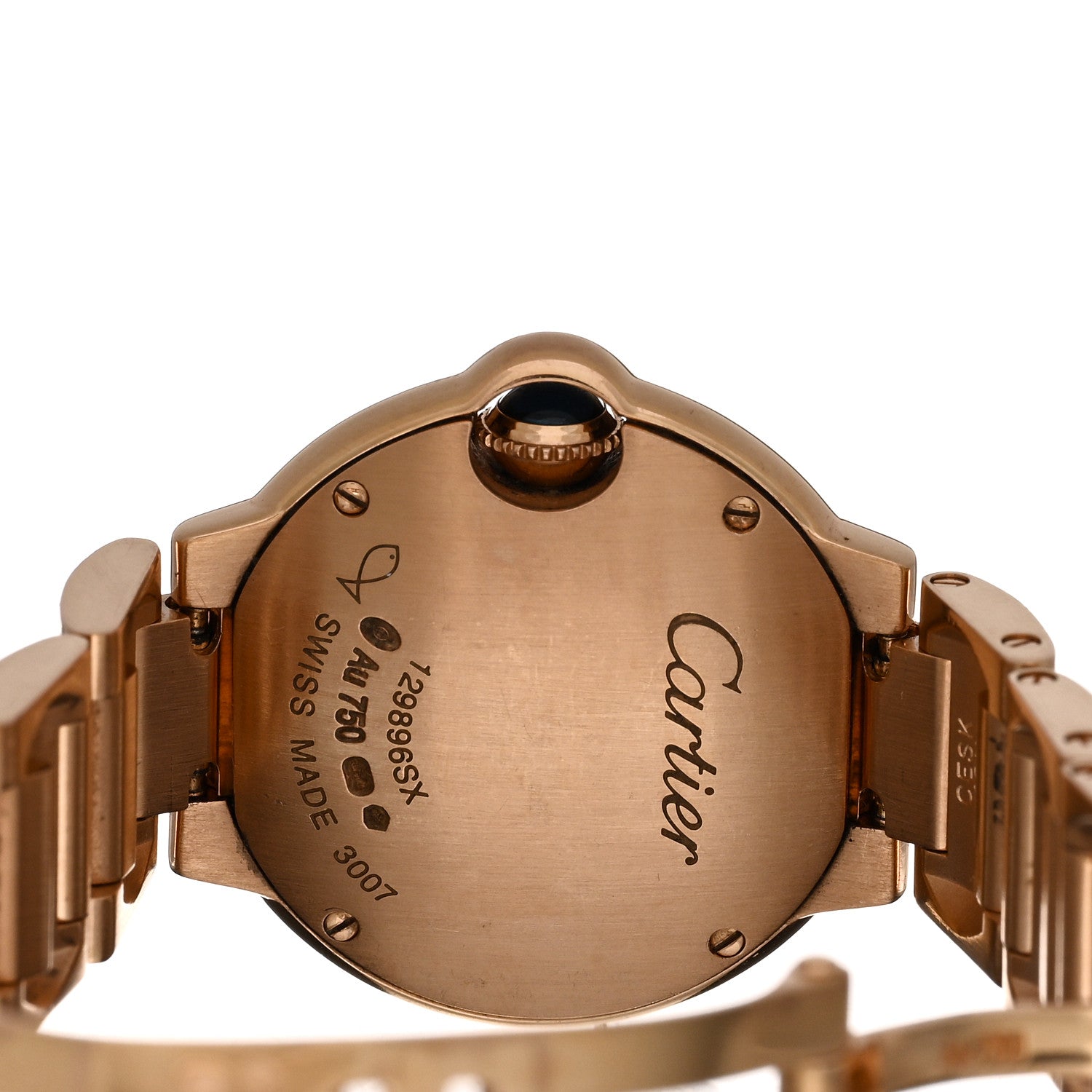 Cartier 18K Pink Gold Diamond Bezel 28mm Ballon Bleu De Cartier Quartz Watch 4 of 4