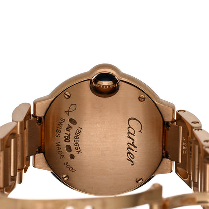 Cartier 18K Pink Gold Diamond Bezel 28mm Ballon Bleu De Cartier Quartz Watch 4 of 4