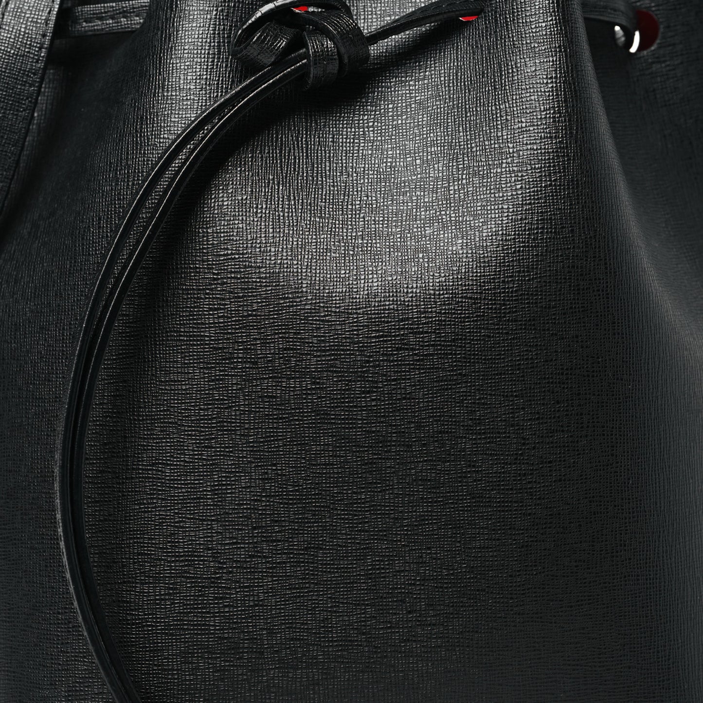 Saffiano Mini Bucket Bag Black Flamma