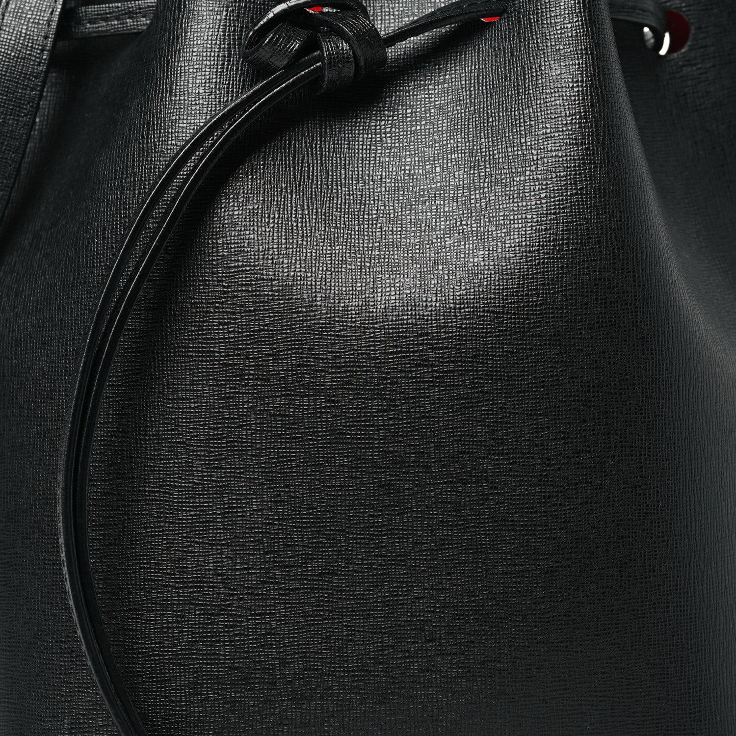 Mansur Gavriel Saffiano Mini Bucket Bag Black Flamma 8 of 13