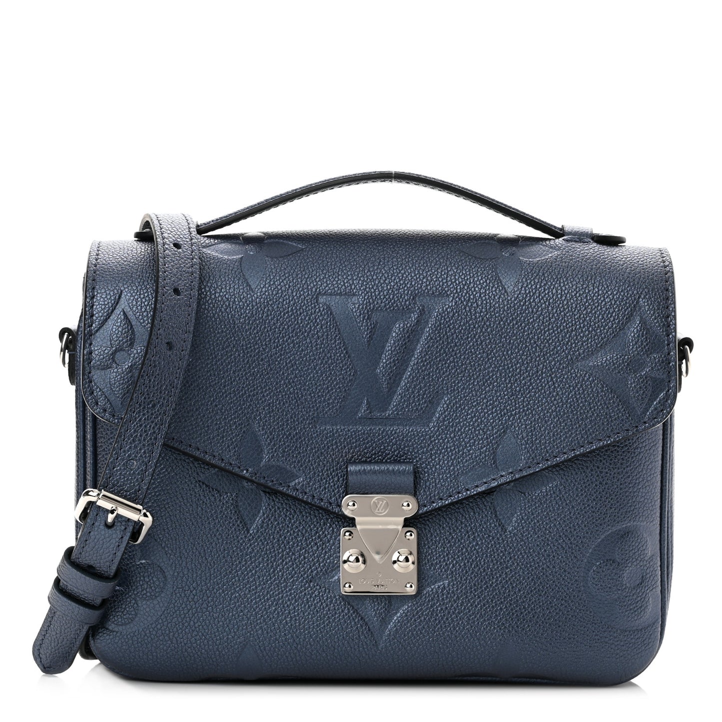 Metallic Empreinte Monogram Giant Pochette Metis Navy Nacre