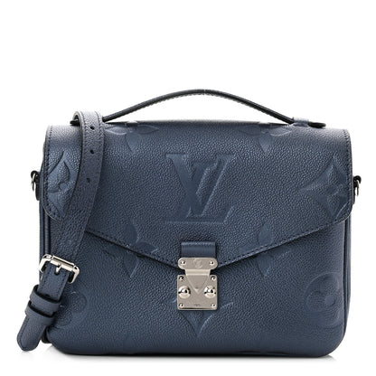Louis Vuitton Metallic Empreinte Monogram Giant Pochette Metis Navy Nacre 1 of 10