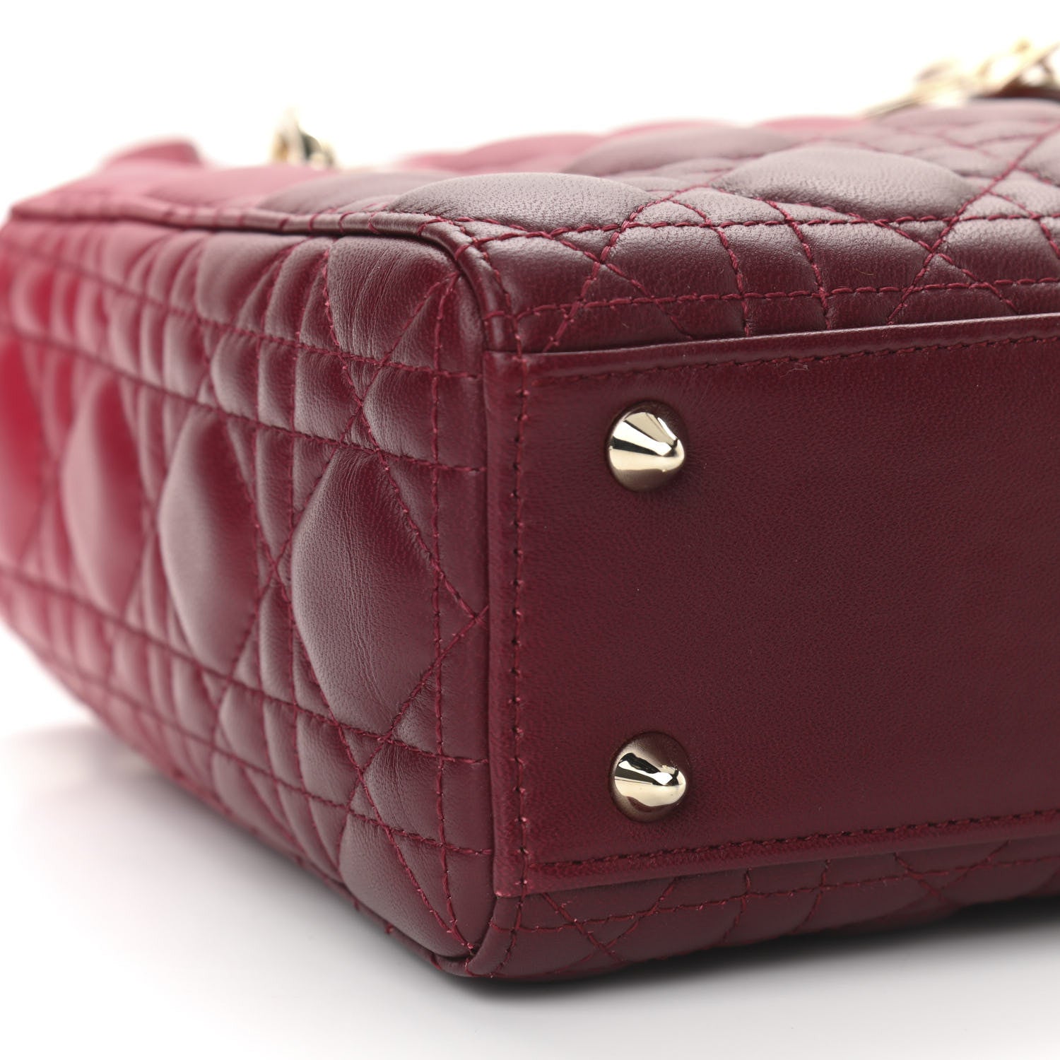 Christian Dior Lambskin Cannage Gradient Small My ABCDior Lady Dior Red 9 of 10