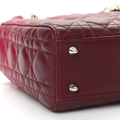 Christian Dior Lambskin Cannage Gradient Small My ABCDior Lady Dior Red 9 of 10
