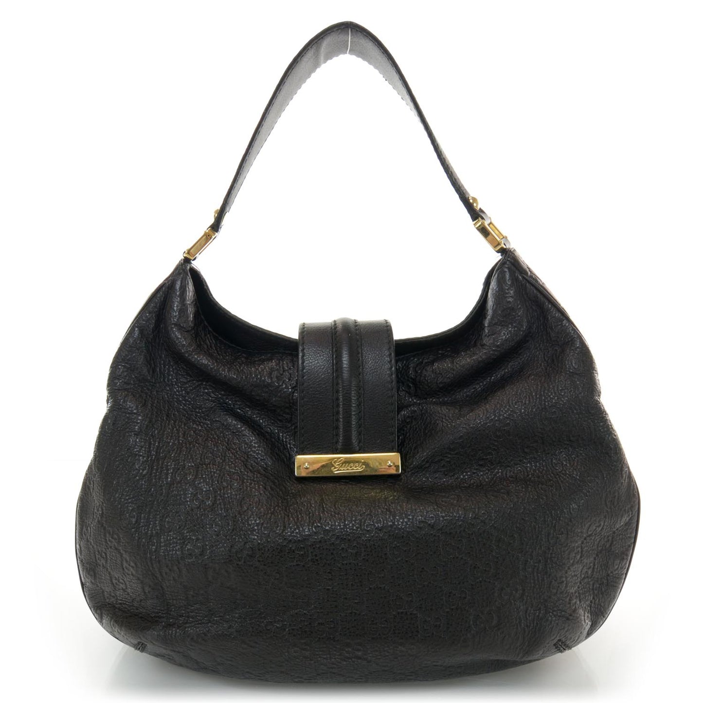 Guccissima New Ladies Web Hobo Black