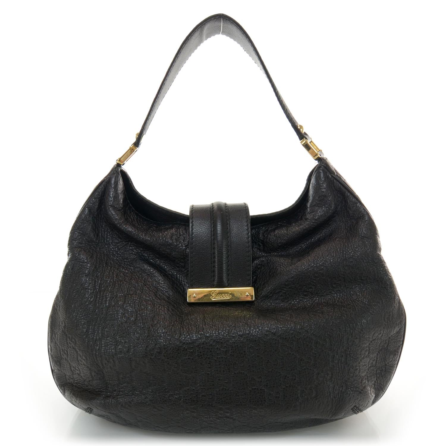 Gucci Guccissima New Ladies Web Hobo Black 1 of 8