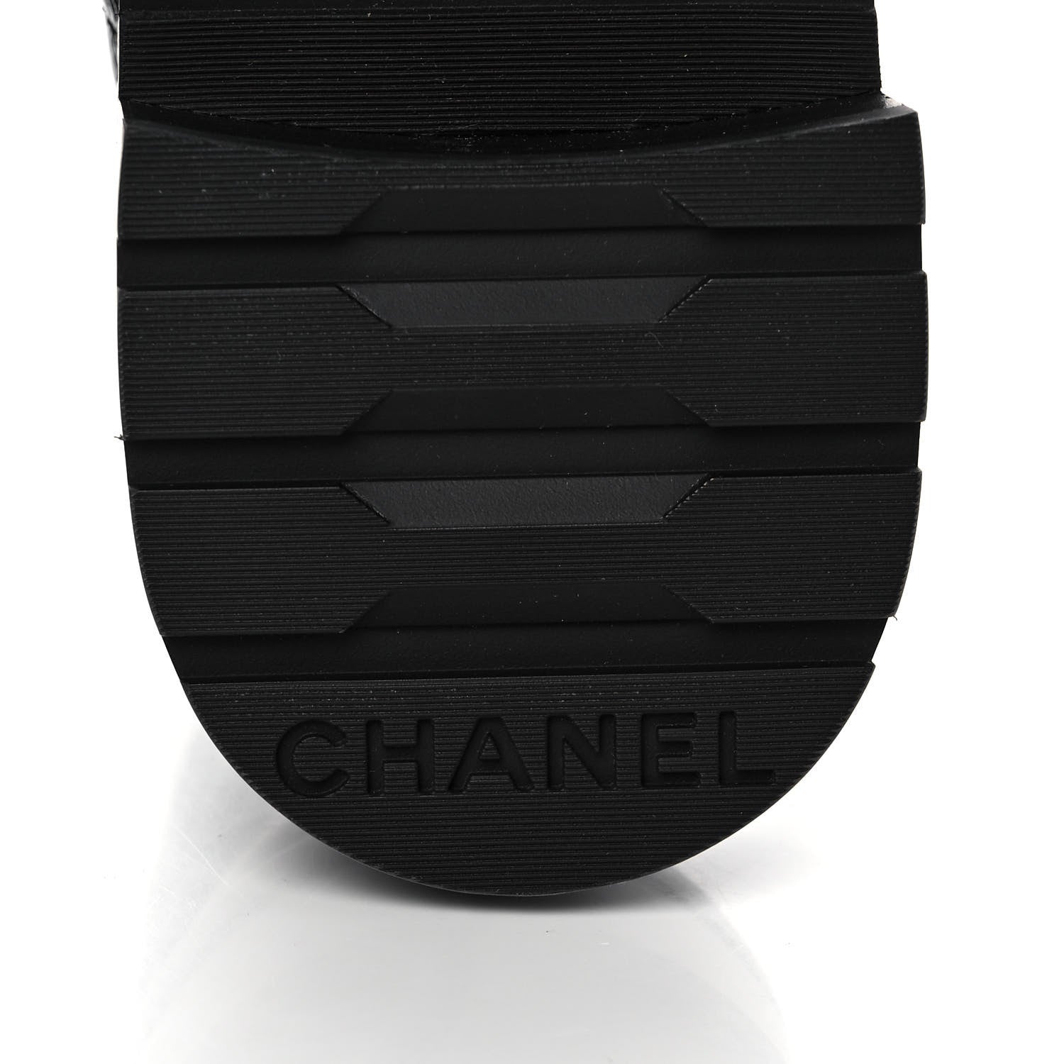 Chanel Shiny Calfskin Quilted Lace Up Combat Boots 39.5 Black 6 of 9