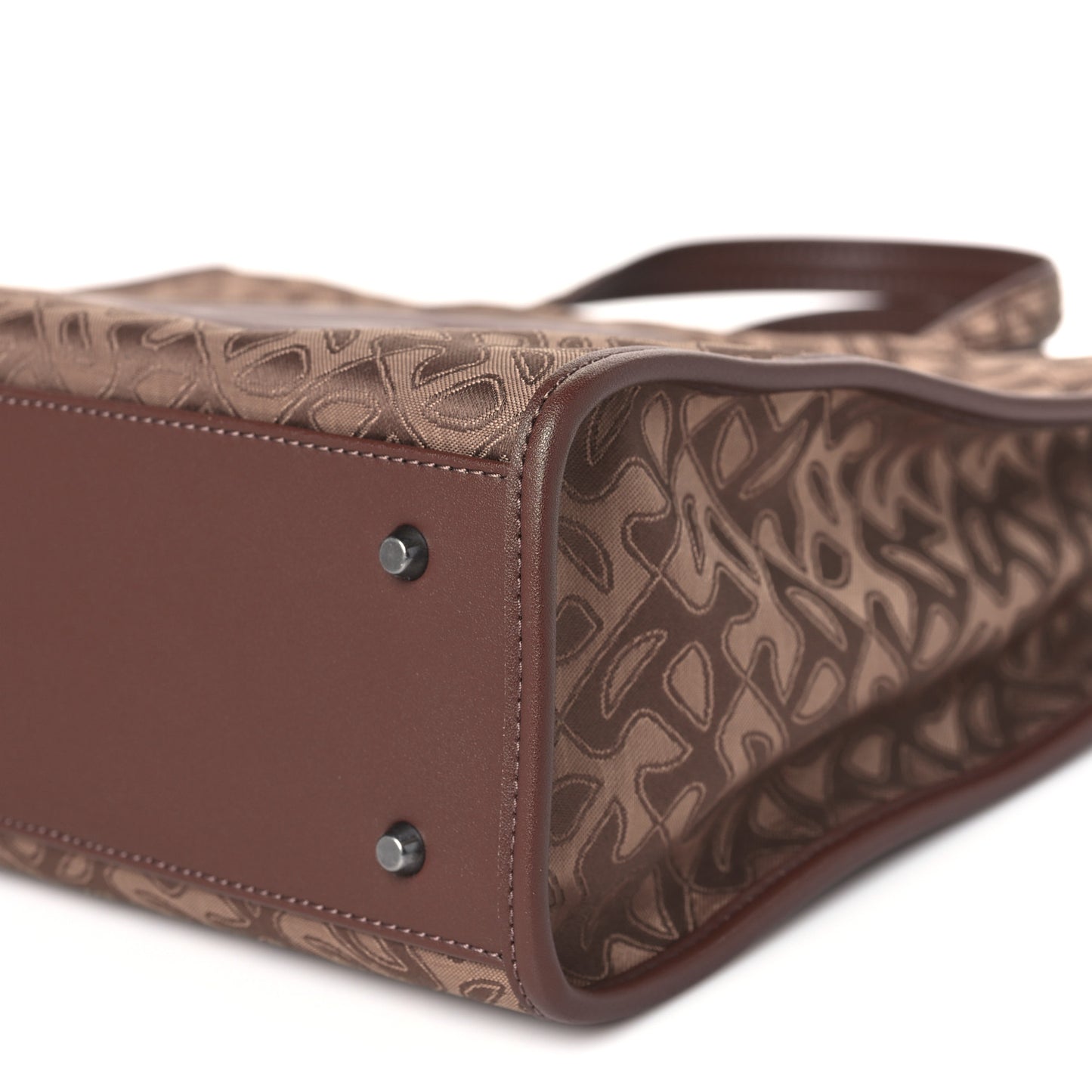 Monogram Jacquard Medium Shopping Bag Tan