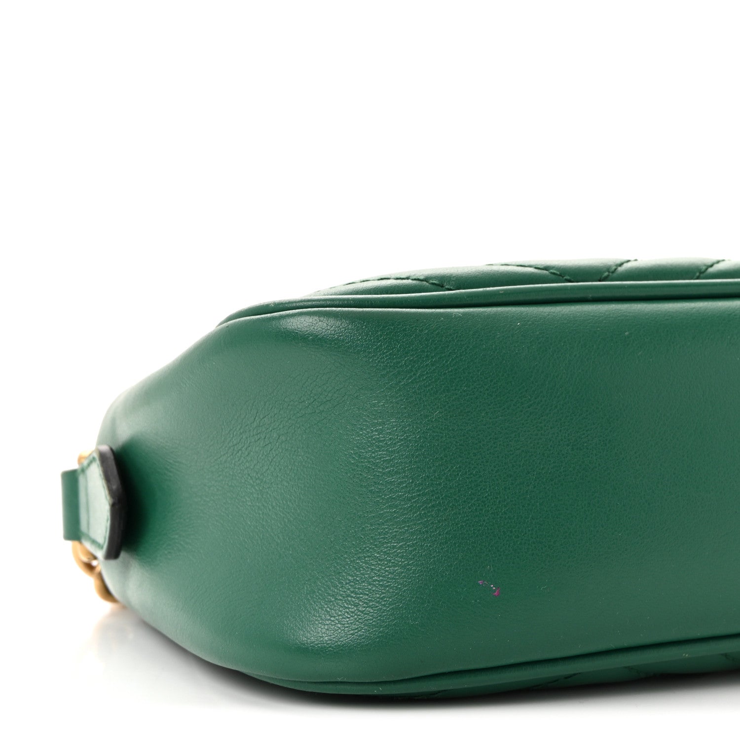 Gucci Calfskin Matelasse Small GG Marmont Chain Shoulder Bag Emerald Green 9 of 10