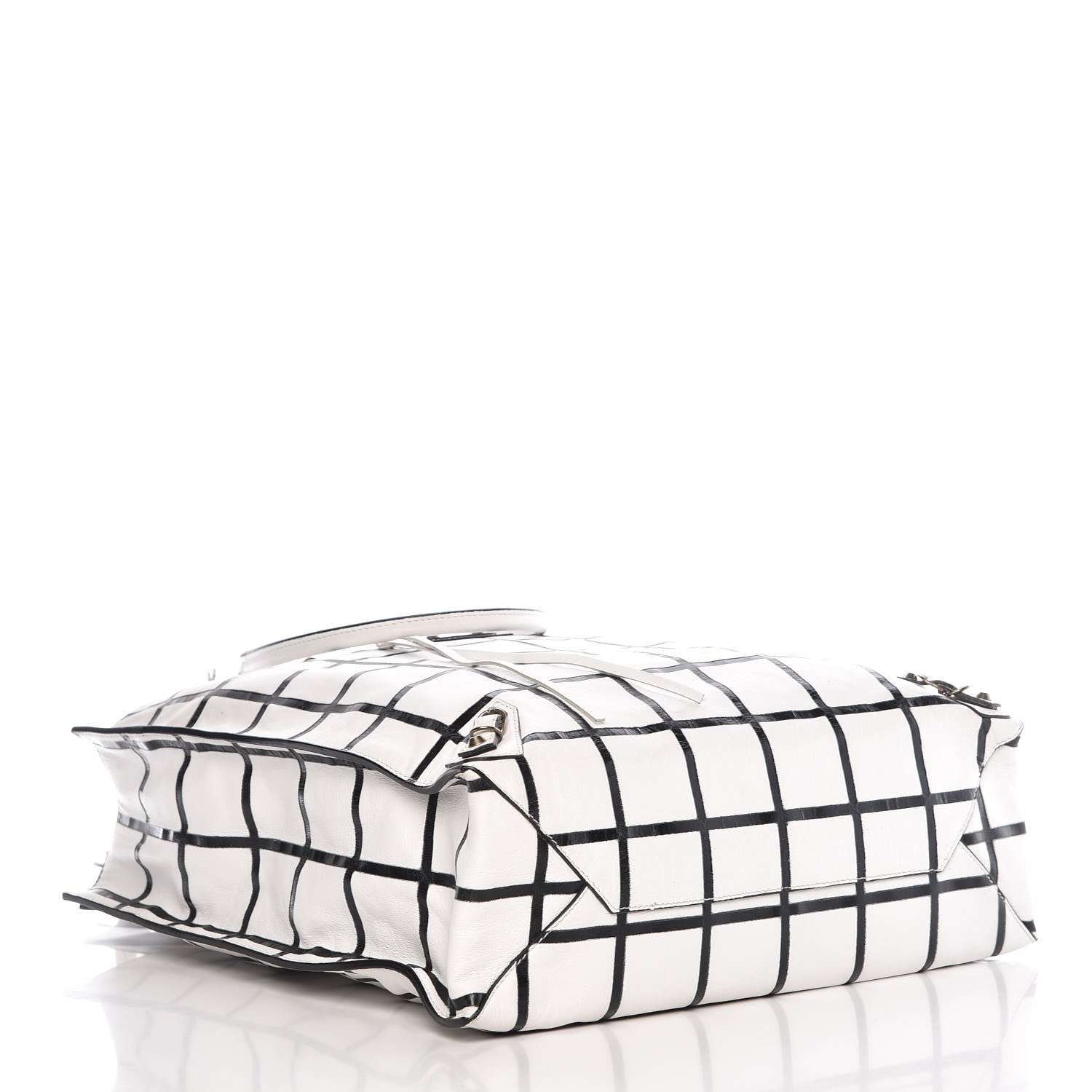 Balenciaga Agneau Papier Ledger Tote White Black 5 of 13