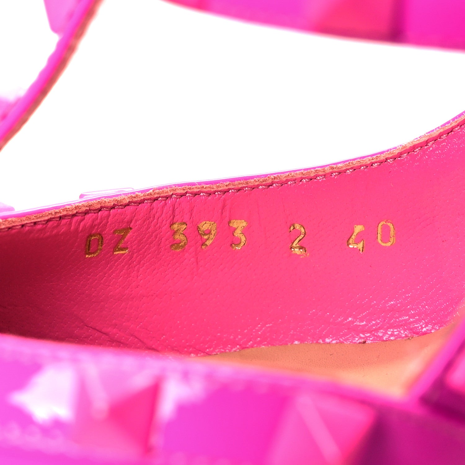 Valentino Garavani Patent Lacquer Monochrome Rockstud Ankle Strap 100mm Pumps 40 Pink PP 6 of 9