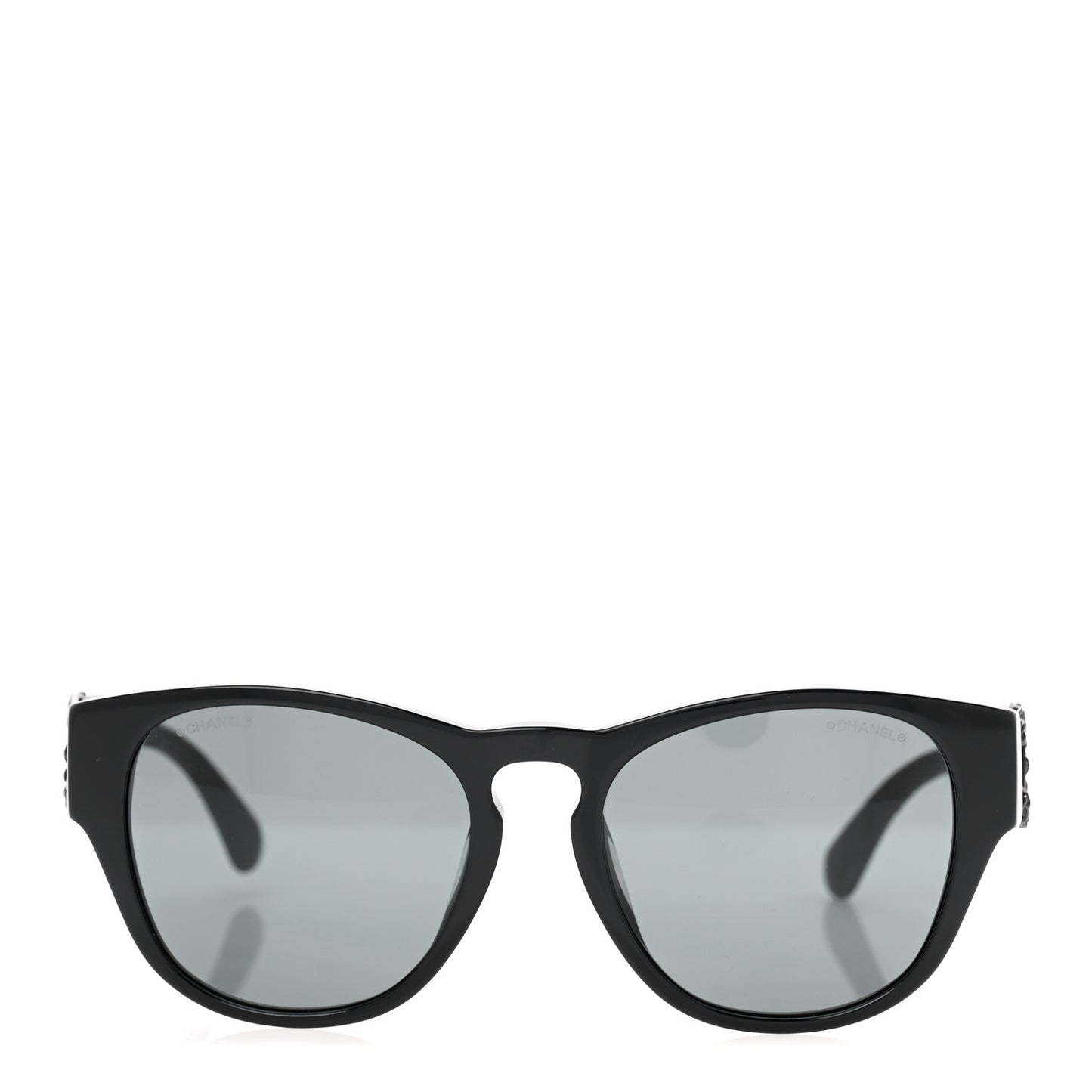 Crystal Lambskin CC Sunglasses 5455-Q-A Black